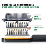 ALSANCIA - HairMaster Duo - Lisseur 2 en 1 + Brosse Offerte