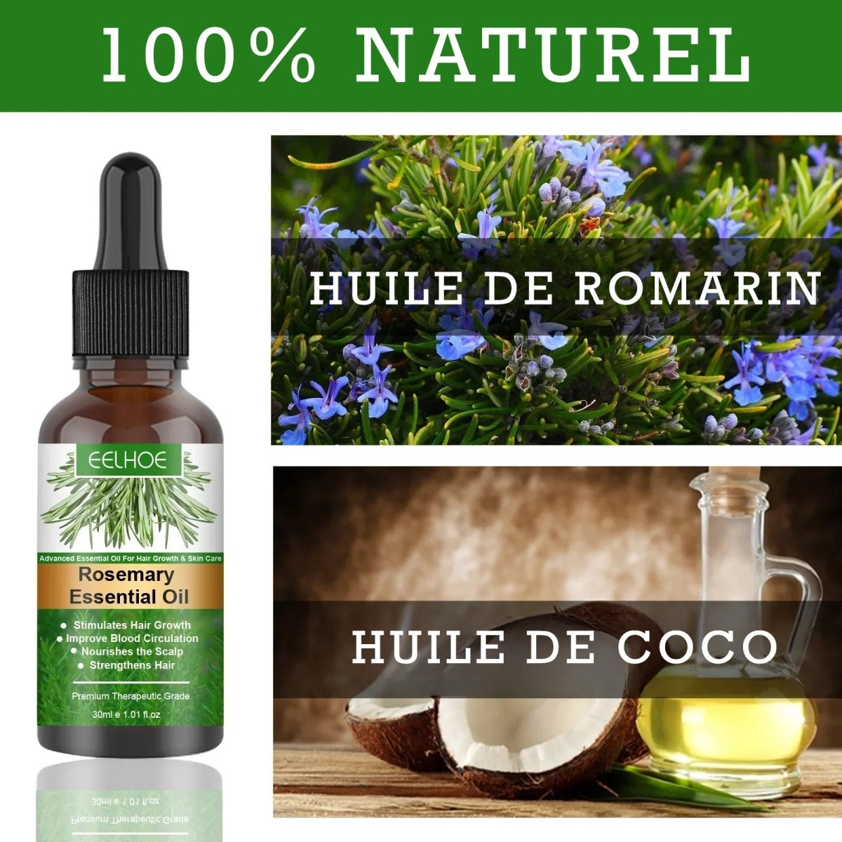 ALSANCIA - ReLush - Élixir de Romarin pour Cheveux